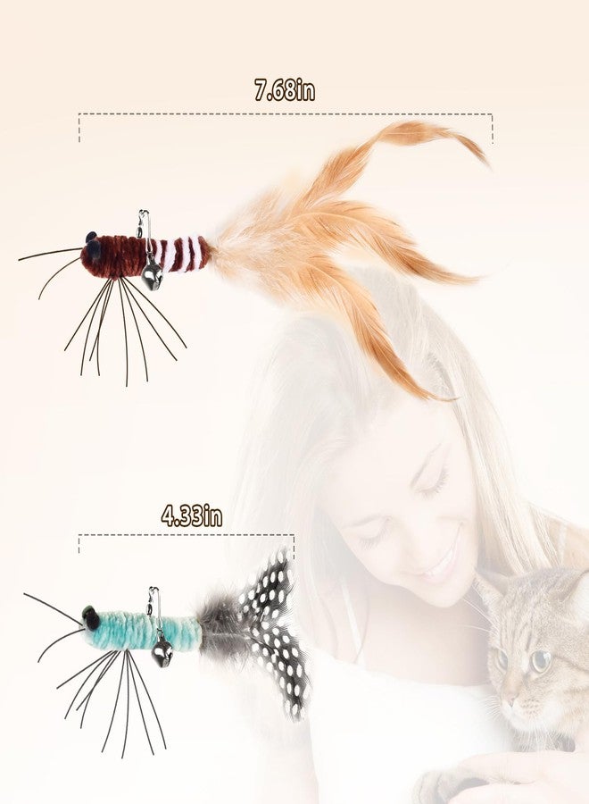 ORSDA Cat Toys, Cat Feather Toy for Indoor Cats, Replacement Teaser, Interative for Cats with Bell, Kitten Toys - Image 5